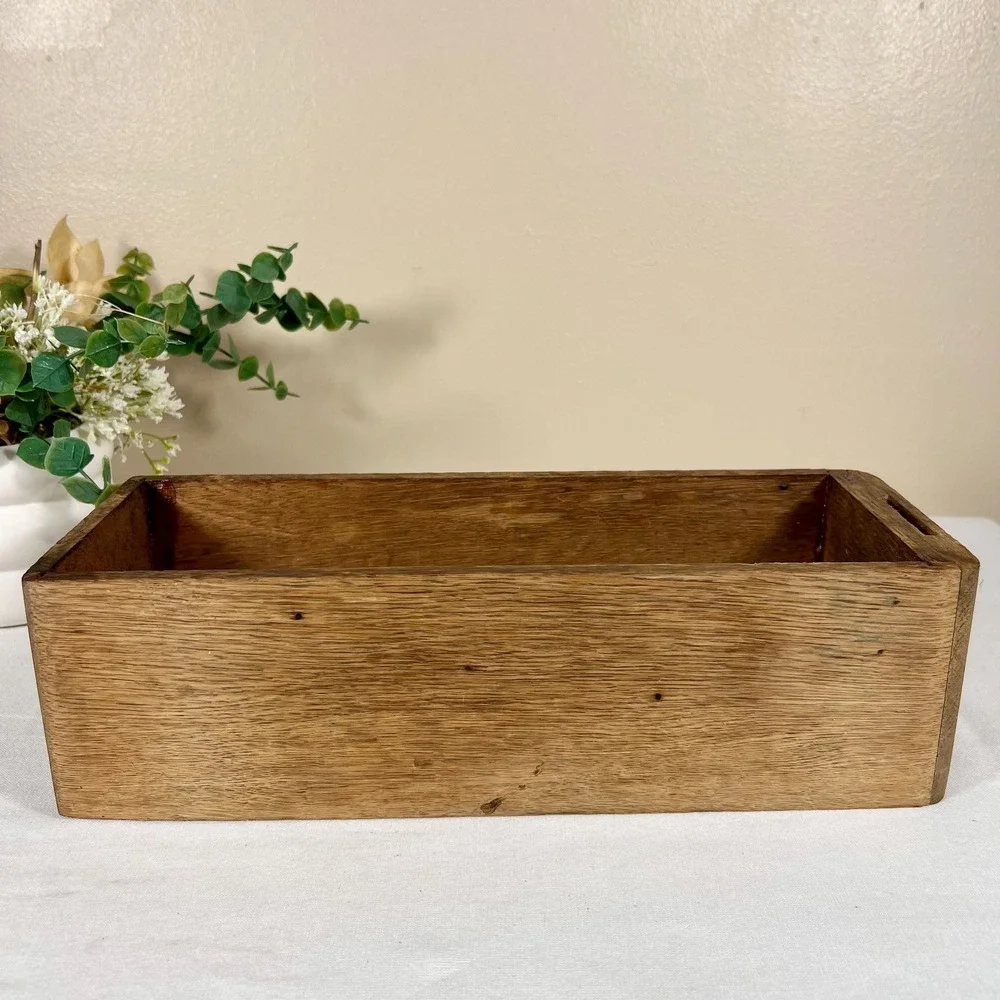 Old Antique Wooden Sewing Machine Drawer | Trinket Box | Recipe Box
